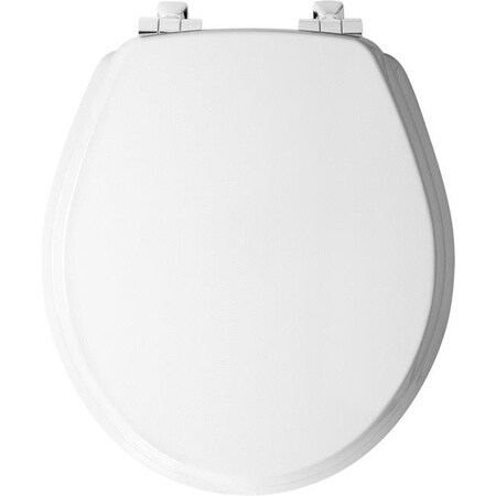 Mayfair Mayfair 4000990 Slow Close Round White Molded Wood Toilet Seat 4000990